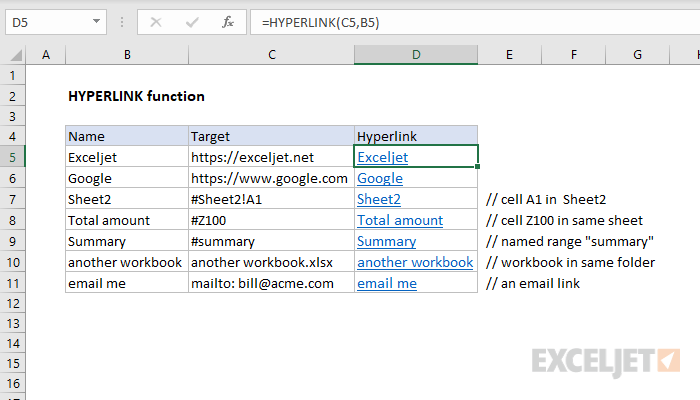 How To Apply Hyperlink Formula In Excel